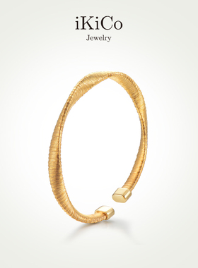 iKiCo25新品光影波浪手镯纯银女