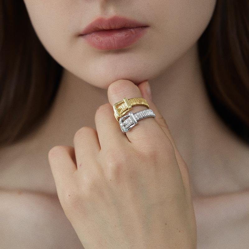 经典皮带扣光影戒指iKiCo个性女