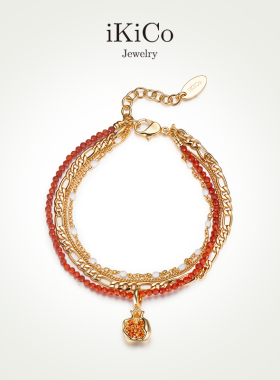 iKiCo红运石榴多层手链红色新年
