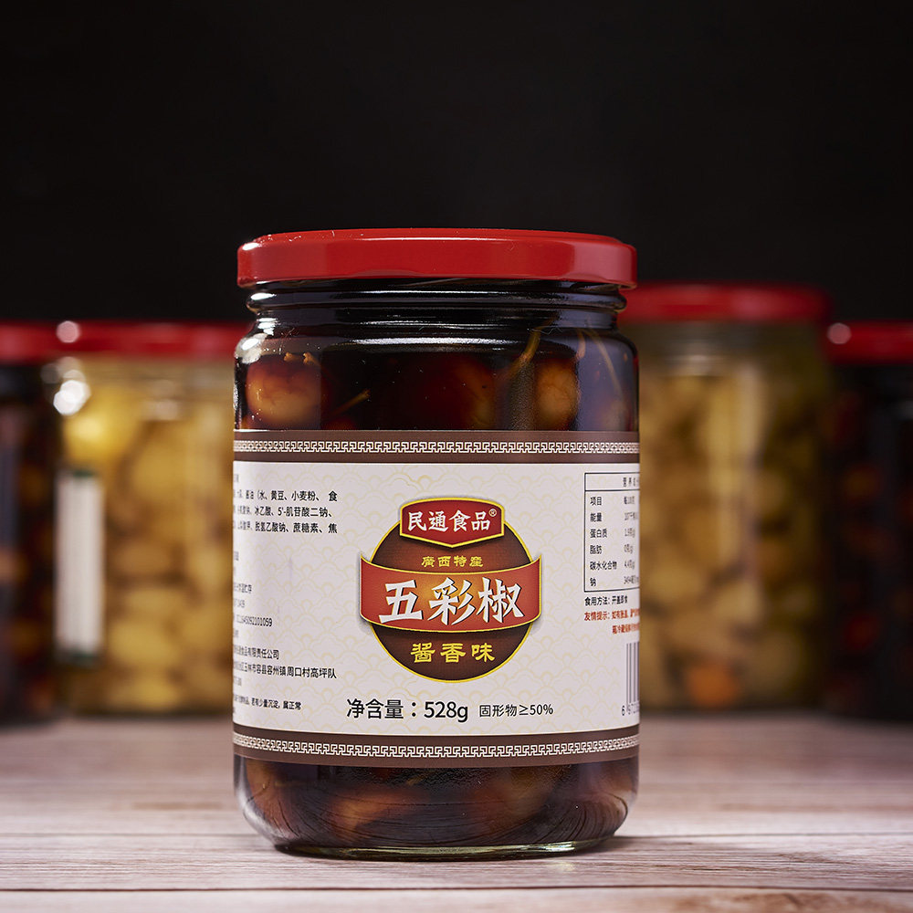 广西七彩泡椒酱香酸辣下饭菜即食