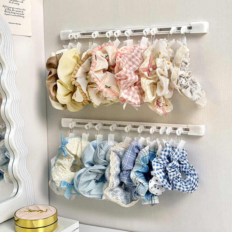 大肠发圈收纳杆多夹子滑轨