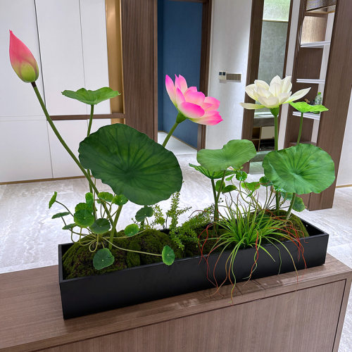 喜语仿真PU莲花荷花花艺套装