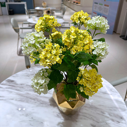 喜语仿真绣球花假花绢花3头