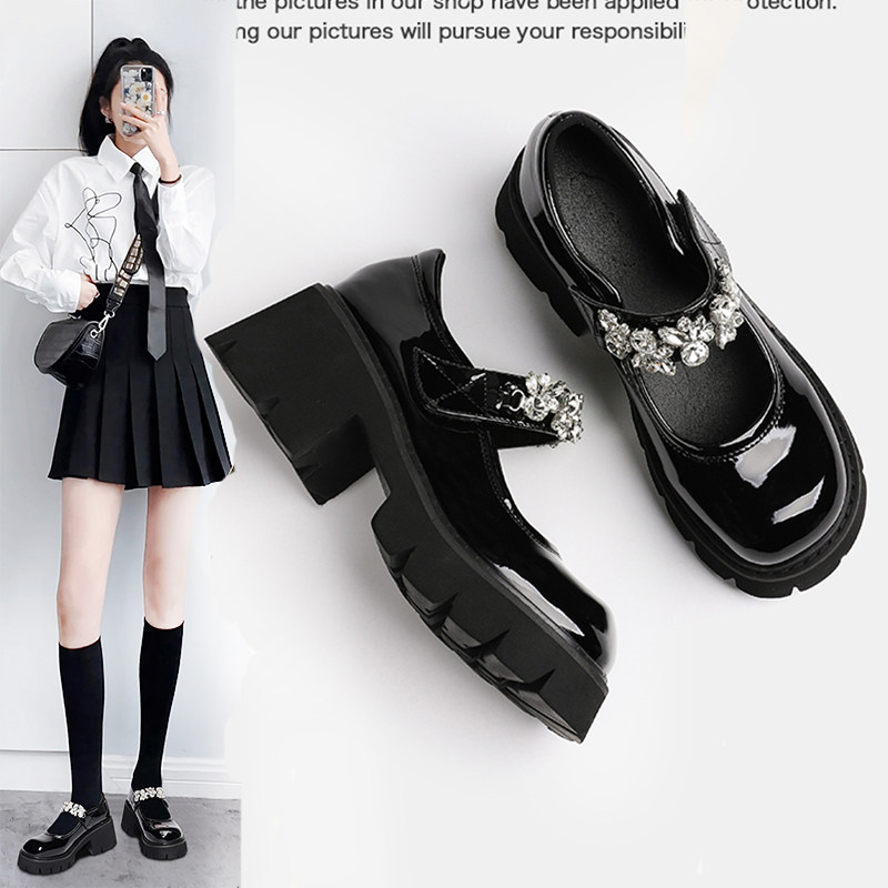 厚底玛丽珍鞋女2022新款