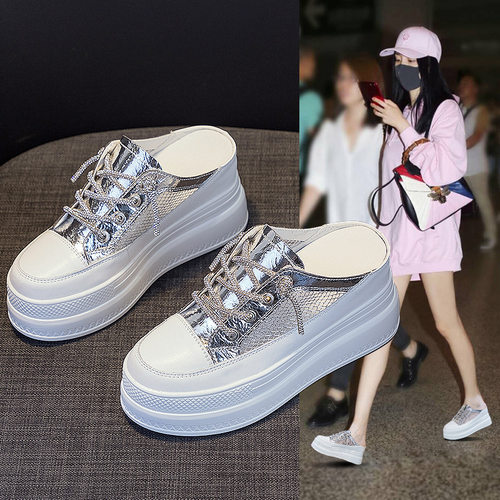 女外无后跟拖鞋网红包头