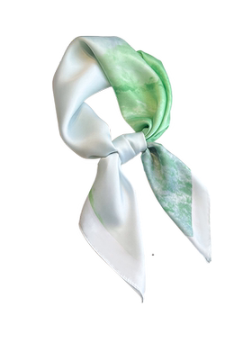 丝巾小方巾油画女春秋冬季