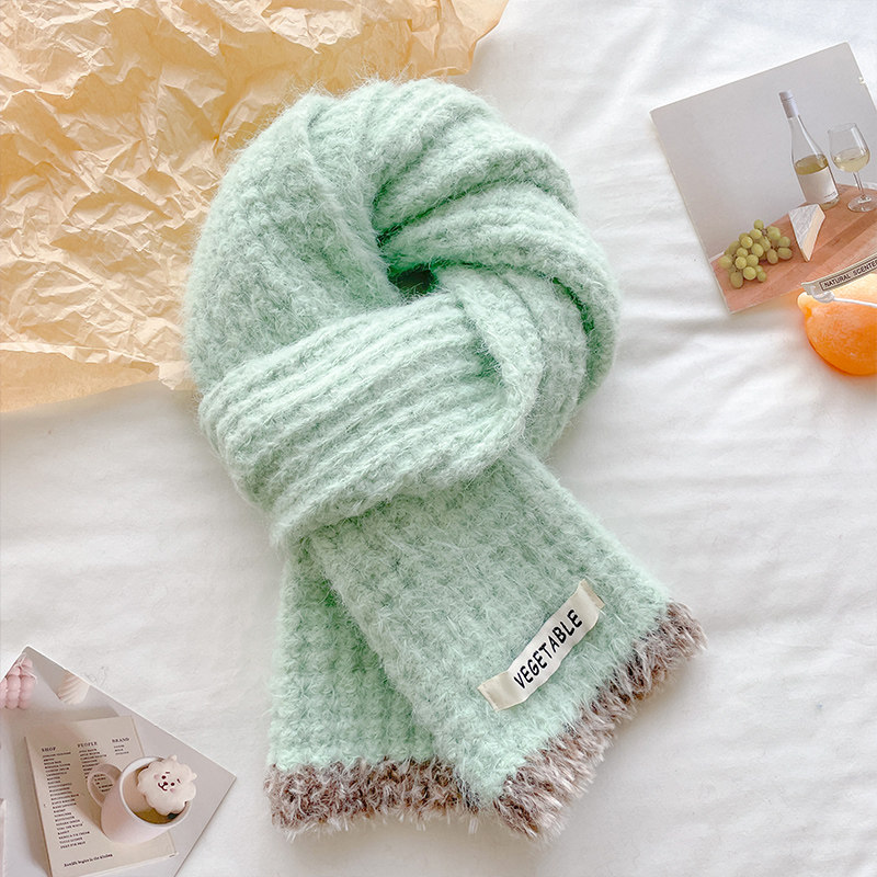 针织粗毛线绿色儿童围巾女生冬季小个子厚护颈短小围脖软糯配大衣,服饰配件/皮带/帽子/围巾,围巾/丝巾/披肩,淘宝优惠券,粉丝福利购,淘宝优惠卷