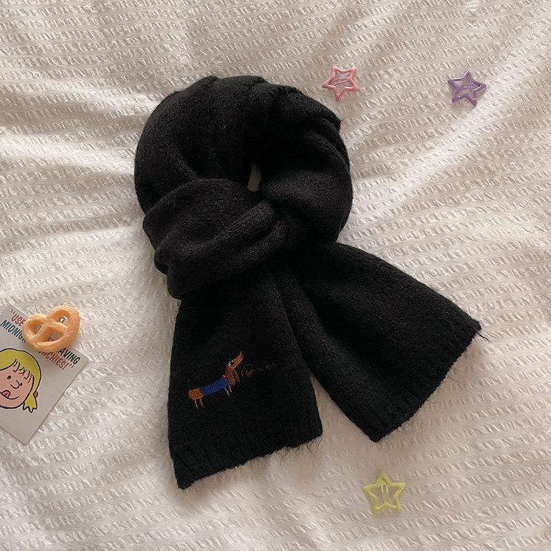 纯黑色儿童围巾帽子秋冬季韩版男女童宝宝短款小围脖护颈毛线针织,服饰配件/皮带/帽子/围巾,围巾/丝巾/披肩,淘宝优惠券,粉丝福利购,淘宝优惠卷