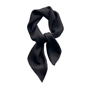 小方巾丝巾男女春秋冬季纯黑色四方正方形纱巾护颈饰围脖子薄围巾