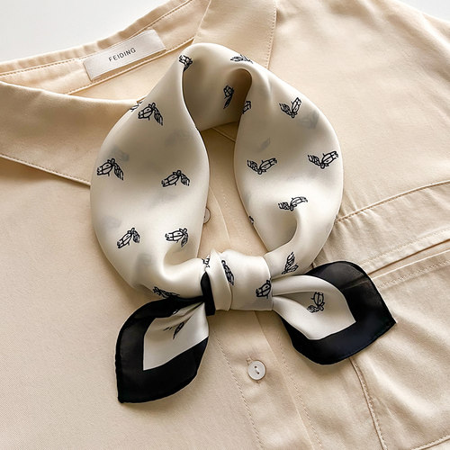 丝巾小方巾职业女春秋夏季