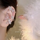 冬日恋歌雪花精灵耳耳夹无耳洞小众高级气质耳挂式 耳饰秋冬耳环女