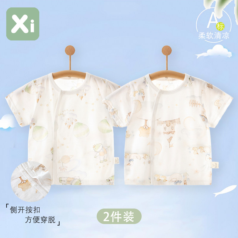 宝宝夏季薄款透气短袖上衣图片