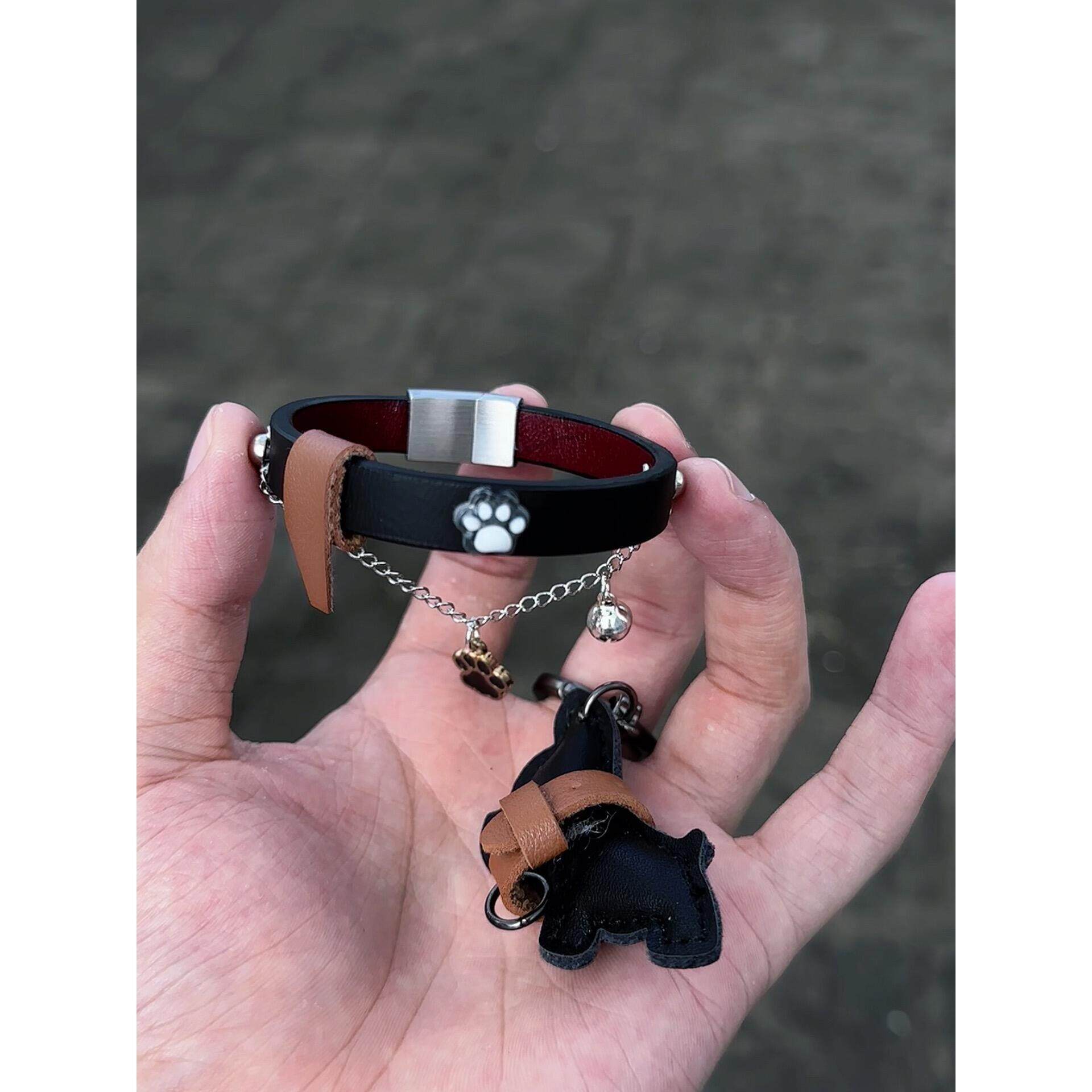小猫爪小狗爪印手链流苏链条甜酷情侣手环饰品配饰生日礼物送朋友