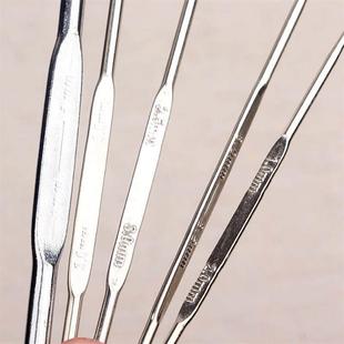 不锈钢双头钩针大小钩头钩针不带舌头钩针毛衣毛线编织勾子包邮
