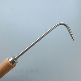 不锈钢单爪根钩 松土工具 根勾 园艺工具 盆栽换盆盆景养护用品