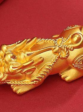 中式复古黄铜实心貔貅坠