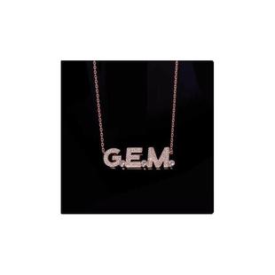 邓紫棋同款 G E M 字母锆石吊坠项链轻奢简约锁骨链小众款ins颈链