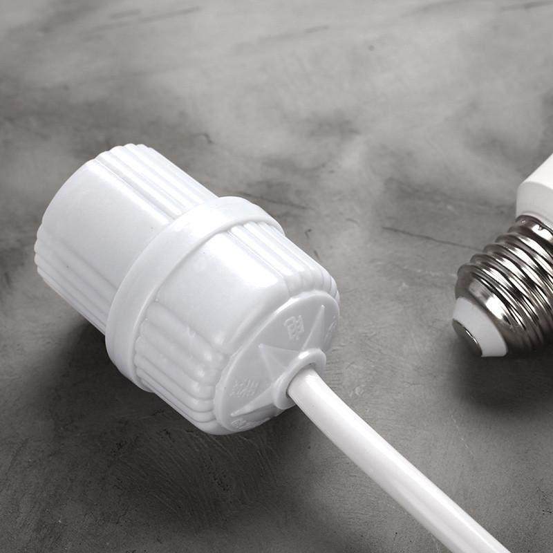 灯口插座一体耐高温带线灯头27螺口灯头悬吊式灯泡螺纹灯节能