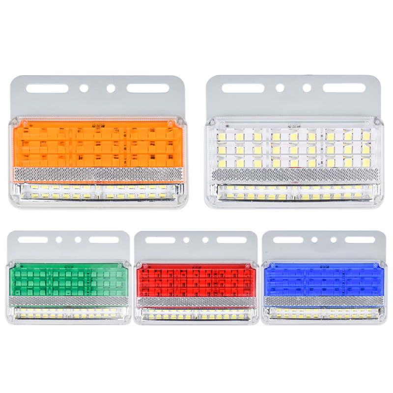 大货车led边灯24v新款超亮双排照地防水强光倒车灯侧灯示宽灯腰灯