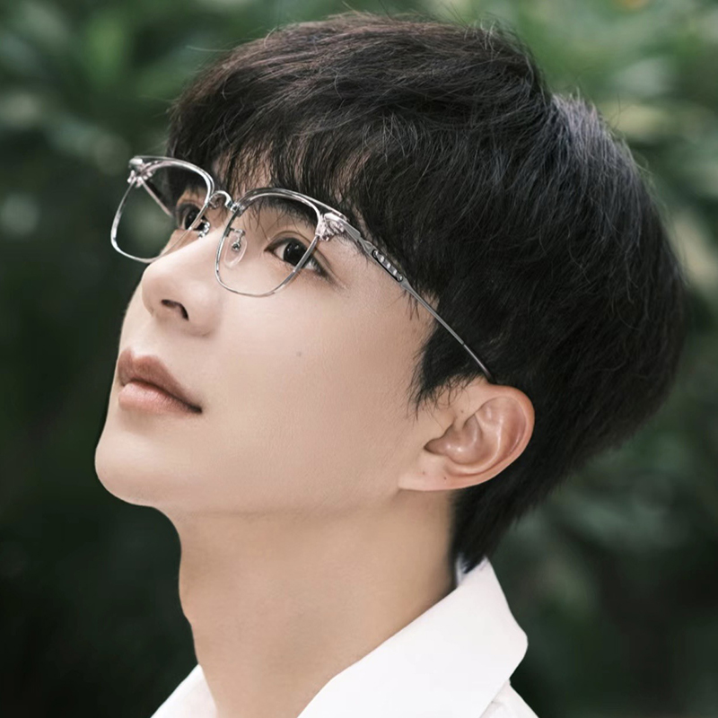 商务眼镜框岚辉复古合金