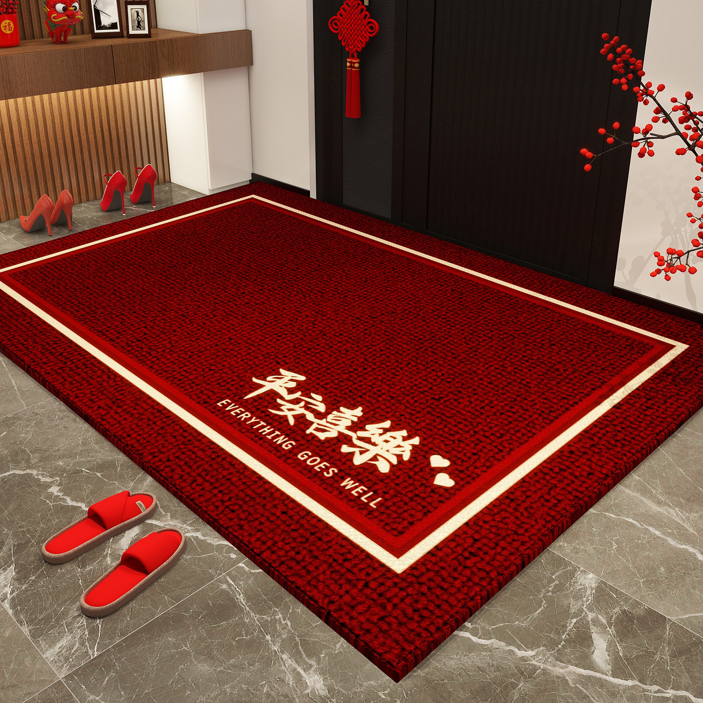 红色入户门地垫定制结婚喜庆地毯门垫进门玄关门口脚踏垫新年家用,居家布艺,入户地垫,淘宝优惠券,粉丝福利购,淘宝优惠卷