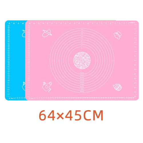 6445加厚特厚64*45cm大号带刻度烘焙工具不沾案板烹饪垫硅胶揉面