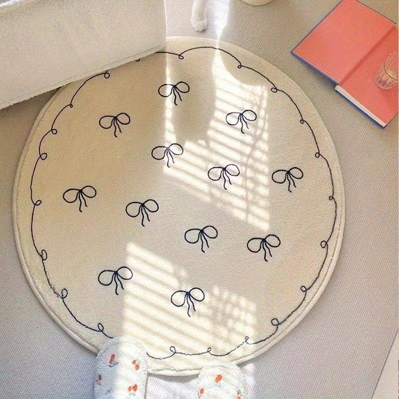 简约少女心蝴蝶结家用房间卧室床边装饰地毯耐脏防尘耐磨门口地垫,居家布艺,家用脚垫,淘宝优惠券,粉丝福利购,淘宝优惠卷