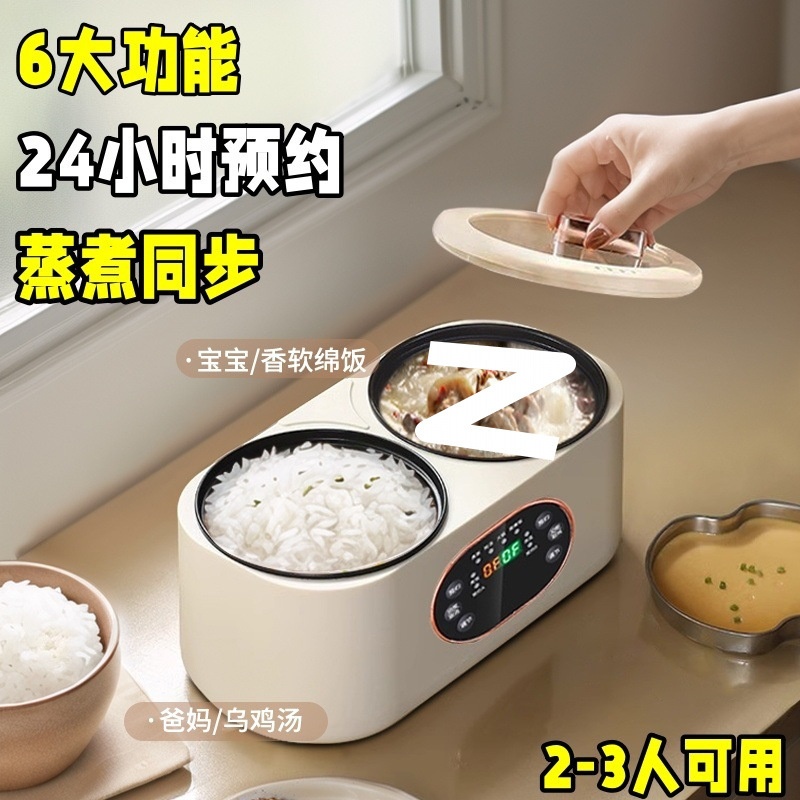德国双胆电饭煲家用米汤分离小型迷你多功能电饭锅1~2人电饭煲