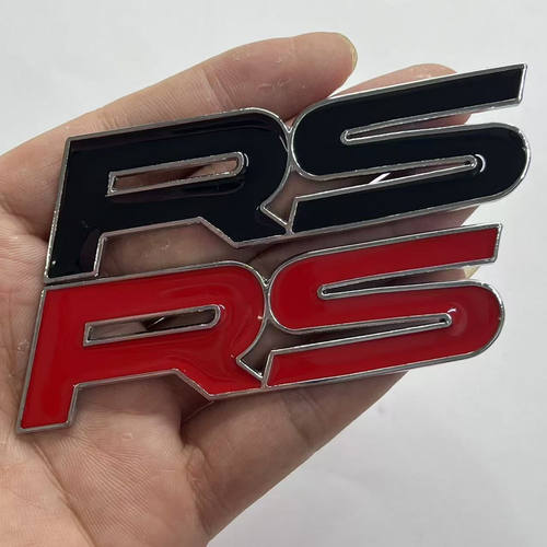 厂家直销金属RS车标 RS改装车贴 车标车贴 汽车金属RS车贴 尾标