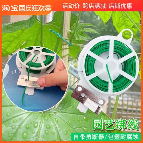 速发园艺花卉爬藤植物包塑手工造型绑带线丝线铁丝花艺绑扎线带丝