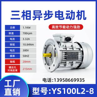 厂销b三相异步马达低速8级700转02505507511KW卧立式 速发新品 80V