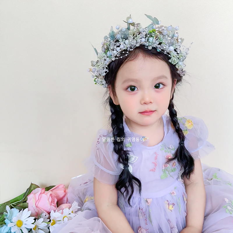 儿童韩版甜美仙气花环花童头饰