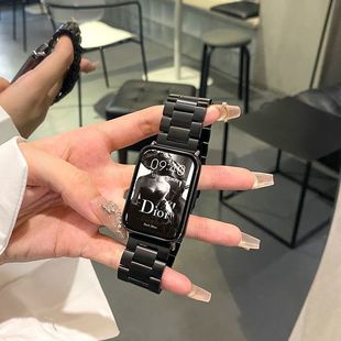 表带22mm 原装 适用小米手环9pro表带新款 不锈钢三株金属表带米8Pro手环精钢磁吸表链小米9pro金属钢带男女款