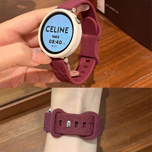 sanD-P华为GT5gt4浮雕纹硅胶表带