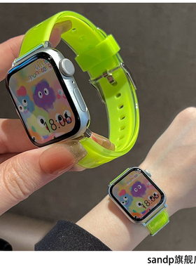 适用OPPOwatch4pro手表带硅胶透明表带oppowatchSE运动手表带watch3Pro/2/1代46mm学生手表配件个性搭配腕带