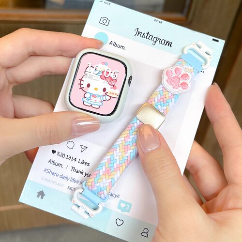 sanD-P华为Fit4可爱猫爪磁吸表带