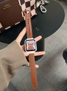 适用红米watch3青春版K560表带小米Redmi3手表替换腕带lite2双钉反扣真皮带智能手表watch2皮质表带男女通用