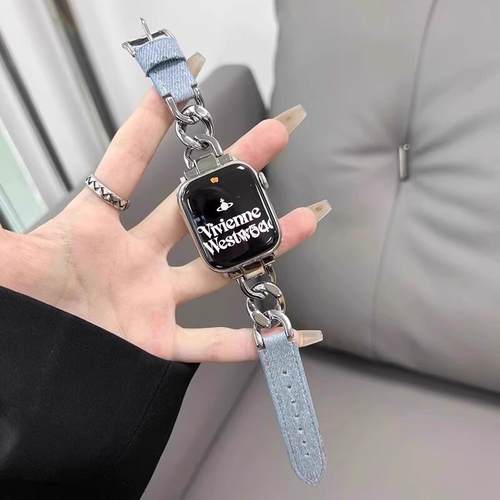 sanD-P红米watch6牛仔链皮质表带