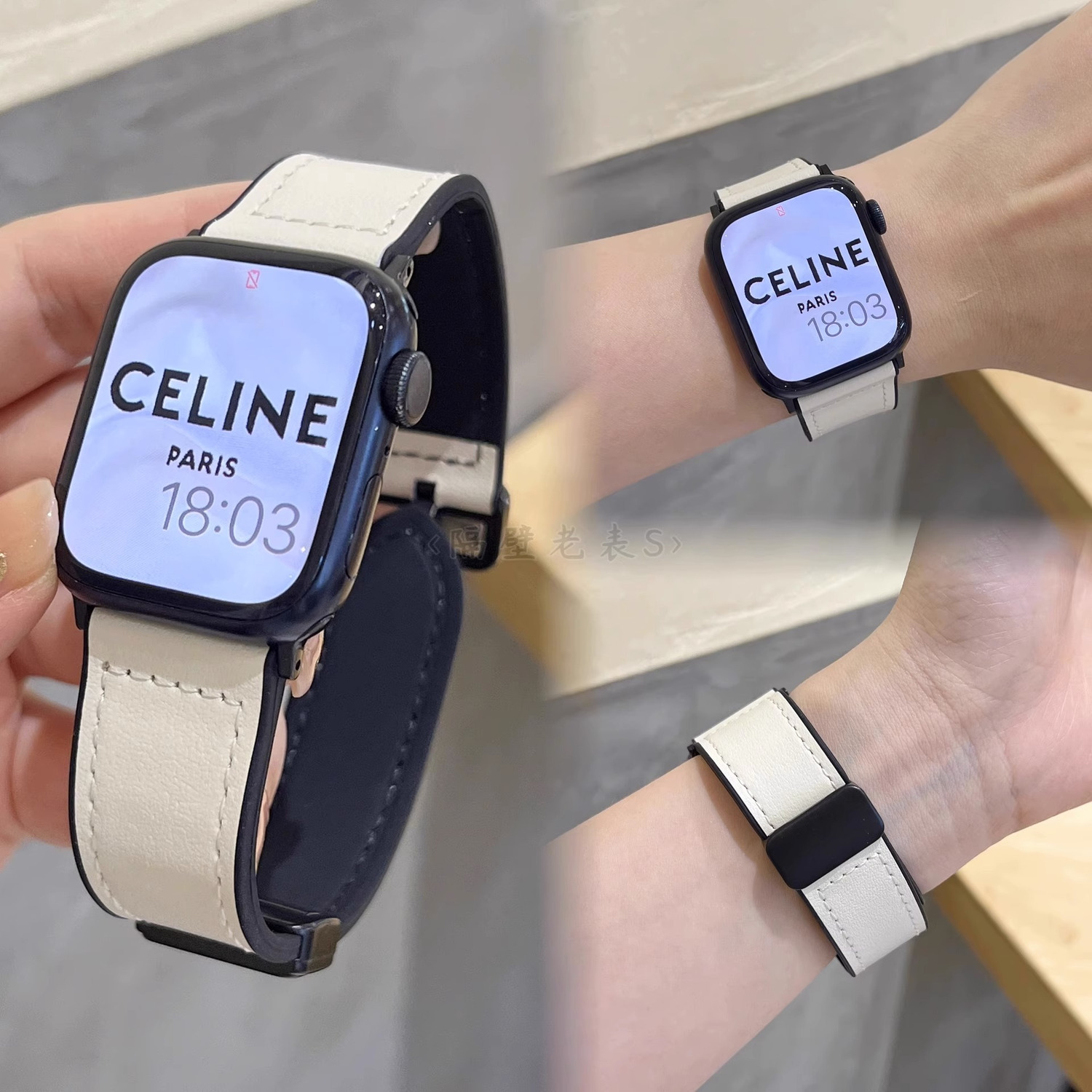 sanD-P红米watch4疯马纹皮质表带
