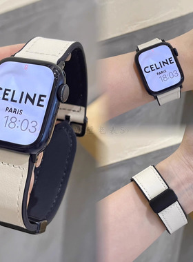 适用红米watch4表带新款疯马纹皮质表带Redmi3代青春版硅胶贴皮表带磁吸扣华米霸王龙Trex3表带男女通用表带