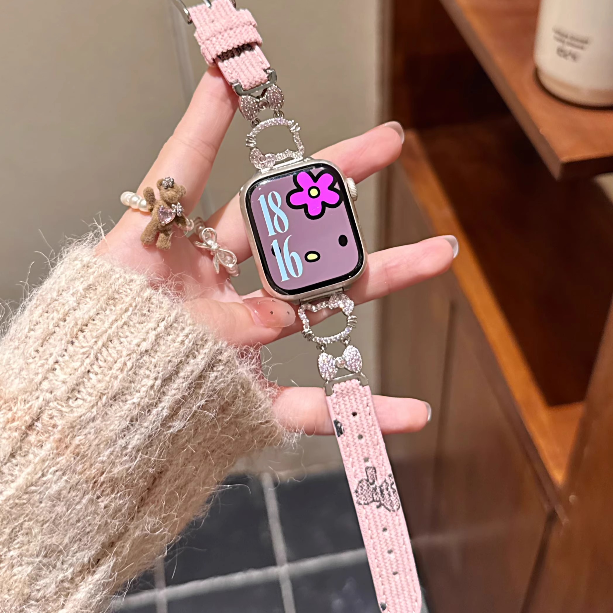 sanD-P红米watch6灯芯绒kt猫表带