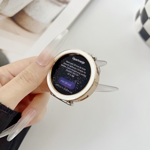 适用华为GT6手表保护壳41mm双色亮面半包壳华为gt5/41mm保护套华为GT4手表41mm保护壳双拼色18mm腕带