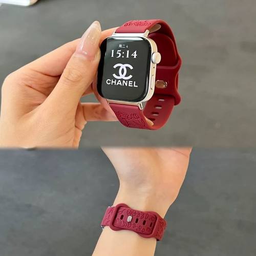 sanD-P红米watch4玫瑰纹硅胶表带