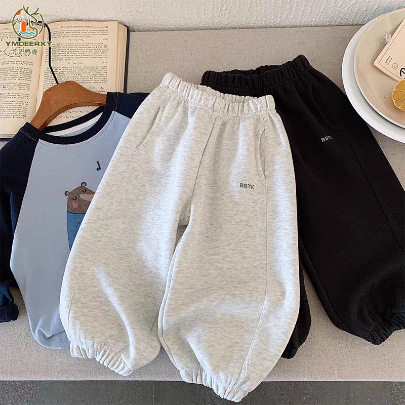 男童洋气裤子春秋新款儿童宝宝宽松时尚百搭休闲运动束脚哈伦卫裤