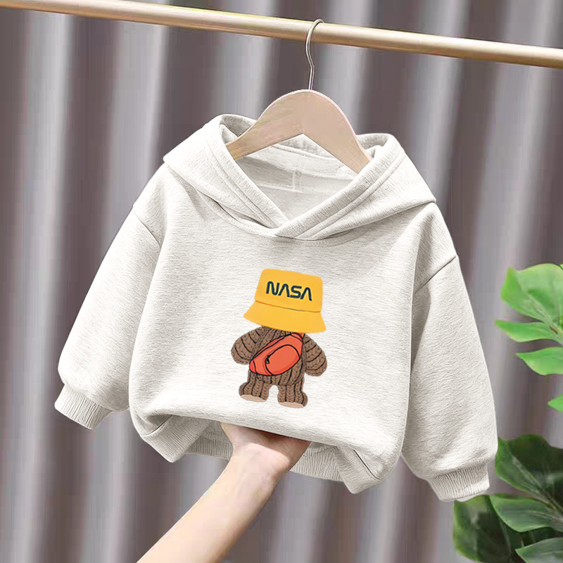 100%纯棉男童加绒加厚连帽卫衣2025秋冬新款儿童宝宝休闲帅气上衣