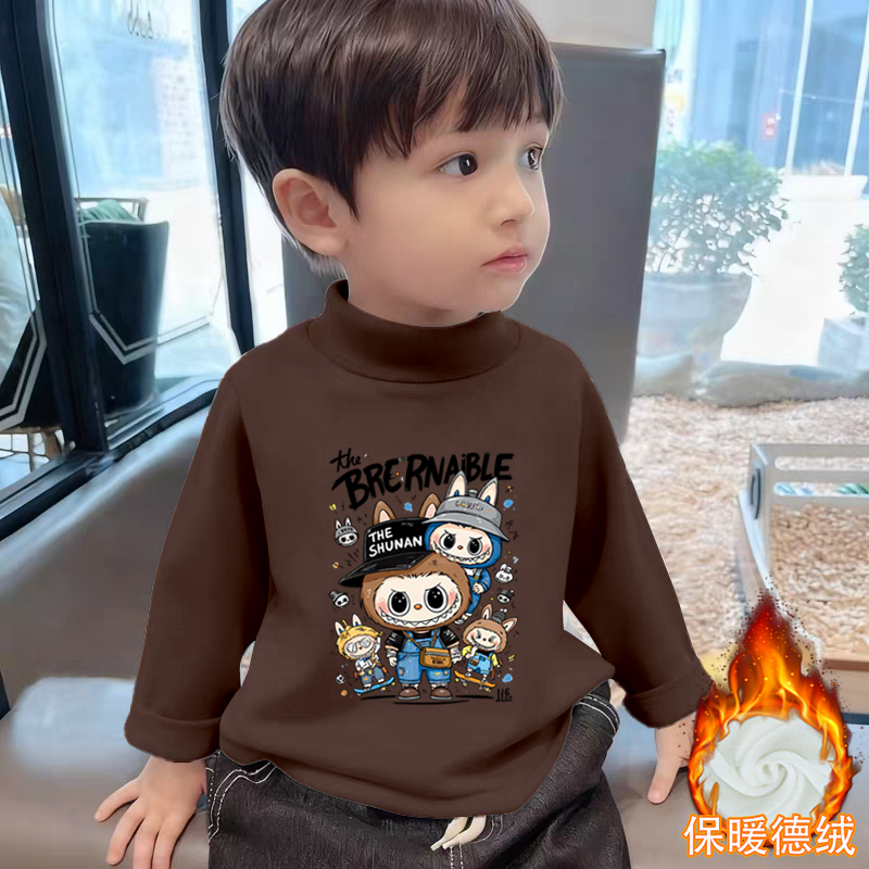 男童半高领德绒长袖T恤2025秋冬季新款中小儿童宝宝帅气保暖上衣,童装/婴儿装/亲子装,T恤,淘宝优惠券,粉丝福利购,淘宝优惠卷