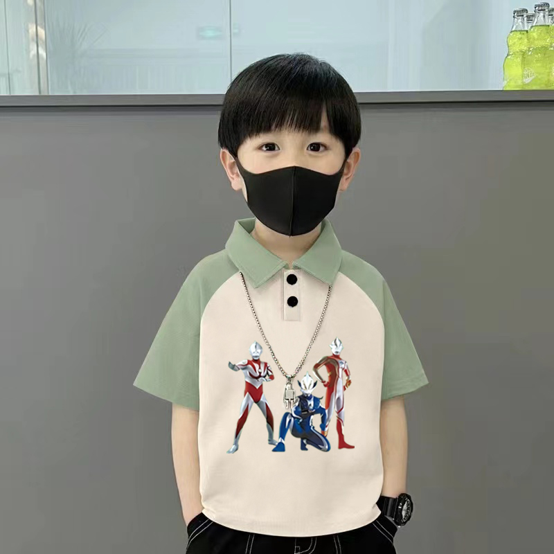 纯棉男童装POLO衫2025夏季新款儿童宝宝卡通帅气短袖T恤翻领上衣