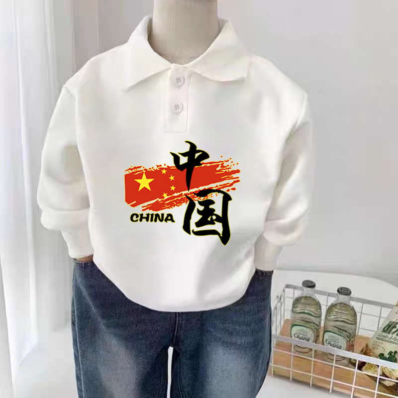 100%纯棉男童POLO长袖t恤2025春秋新款儿童宝宝卡通动漫印花上衣