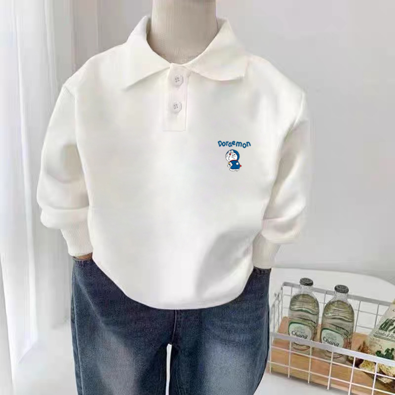 纯棉男童POLO衫翻领长袖T恤2025春秋季中小儿童宝宝休闲洋气上衣