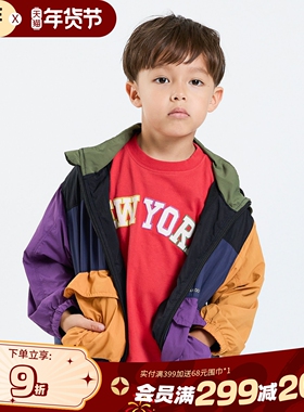 BREEZEsquare专柜同款儿童户外休闲防泼水连帽风衣外套R404015